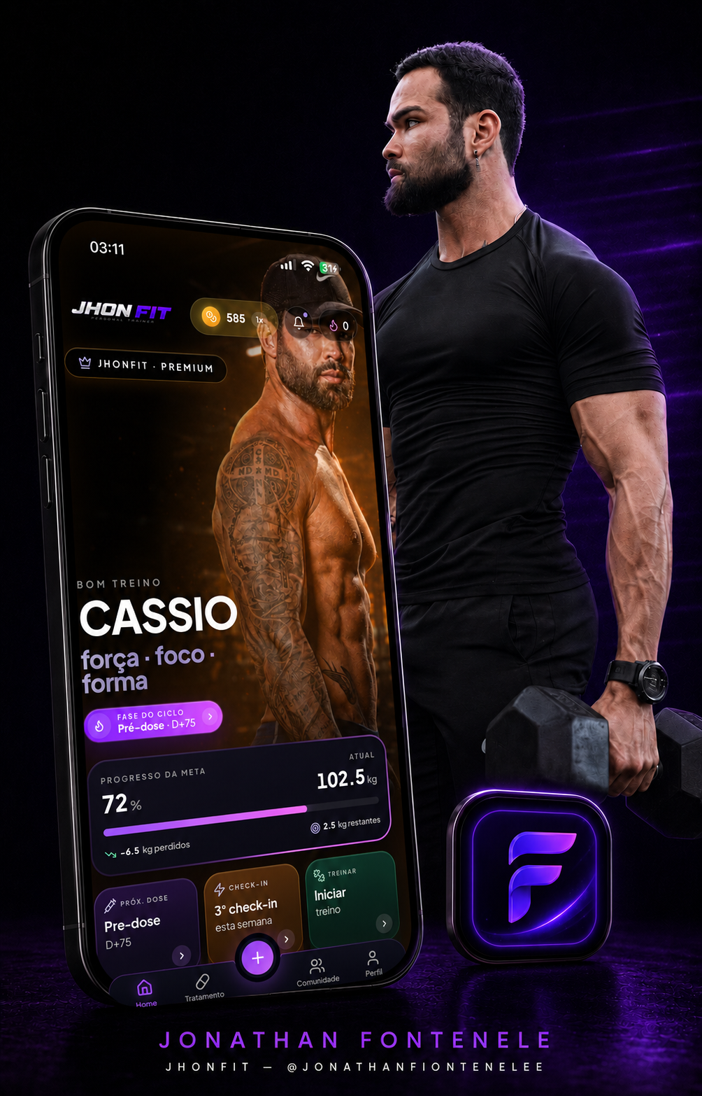 Aplicativo premium de Jonathan Fontenele — JhonFit